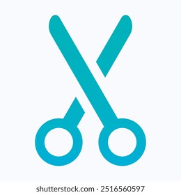Scheren-Symbol, Zurück zur Schule Bildung Scheren-Versorgung, einzelne Farbverlauf-Vektorsymbol.