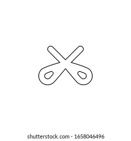 Scissors icon. Barber Equipment symbol. Logo design element