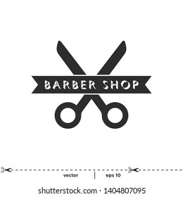 Scissors Icon Barber Shop Symbol Logo Template