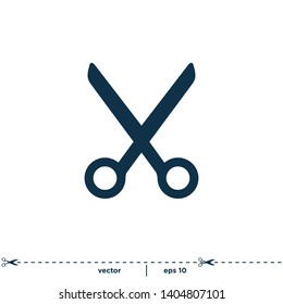 Scissors Icon Barber Shop Symbol Logo Template