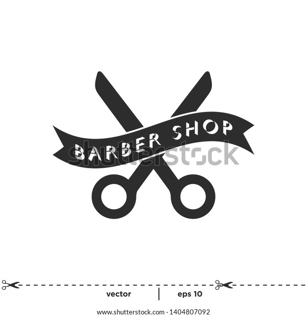 Scissors Icon\
Barber Shop Symbol Logo\
Template