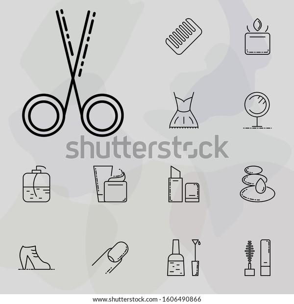 scissors icon. beauty, make up, cosmetics icons\
universal set for web and\
mobile