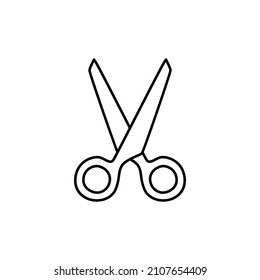 Scissors Icon  in black line style icon, style isolated on white background