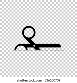 scissors icon. Black icon on transparent background.