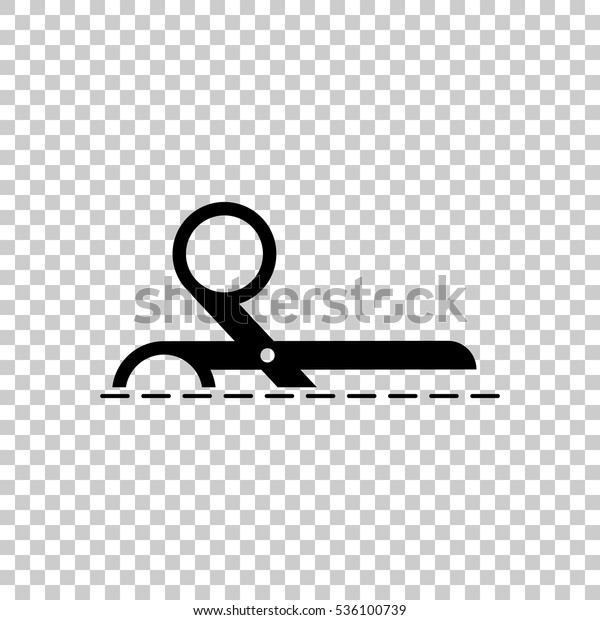 scissors\
icon. Black icon on transparent\
background.