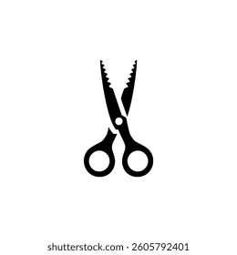 Scissors icon. Black Scissors icon on white background. Vector illustration