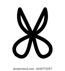 Scissors icon bold thick line