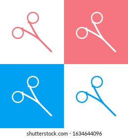 Scissors icon. Can be used for many purposes, website. Trendy style and editable vector. EPS.