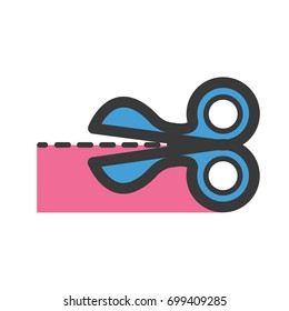 Scissors icon cartoon