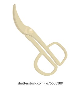Scissors icon. Cartoon illustration of scissors vector icon for web isolated on white background