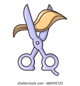 Scissors icon. Cartoon illustration of scissors vector icon for web design