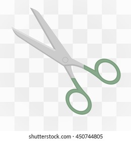 Scissors icon cartoon. One icon of a large tailoring collection.