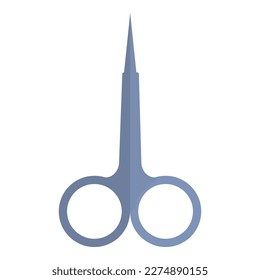 Scissors icon cartoon vector. Eyebrow tattoo. Woman brush