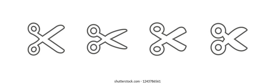 Scissors icon collection