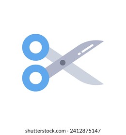 scissors icon of color style design vector template