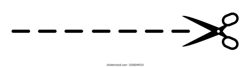 Icono de tijeras, signo de borde de cupón - vector de stock
