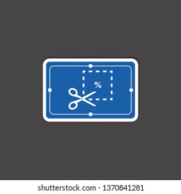 scissors icon for cut