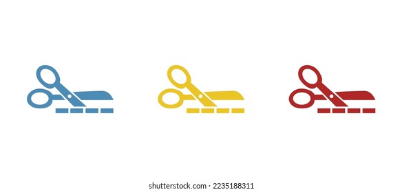 scissors icon, cut concept, vector illustration