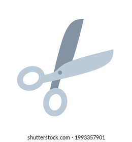 scissors icon, cut.  flat minimalist design vector eps 10