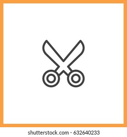 Scissors icon. Cut sign vector