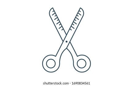 Bildschnitt der Vektorillustration des Scheren-Icons