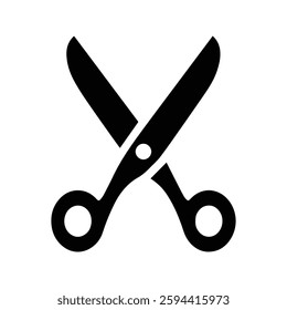 Scissors icon. Cutting Illustration. Fabric Cutting Tools for Tailors. Hair Cutting and Styling Tools at the Barber Shop.