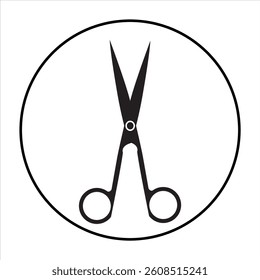 SCISSORS ICON FOR CUTTING PAPER WITH NEUTRAL COLOR