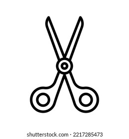 Icono de tijeras. señal de corte. ilustración vectorial