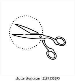 Scissors Icon, Cutting Scissors Vector Art Illustration