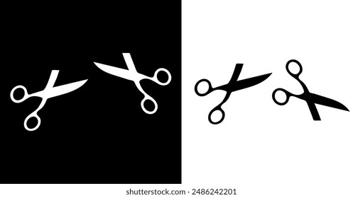 Scissors icon design illustration. Scissors sign symbols.