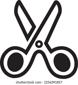 scissors, icon, design, outline icon, illustration, vector, object