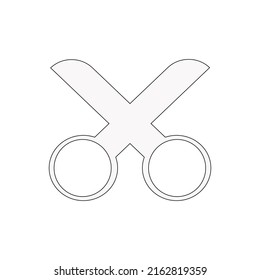 Scissors icon design vector templates are isolated illustrations. Scissors icon for vector image crop file