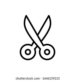 Scissors icon designed in line style
