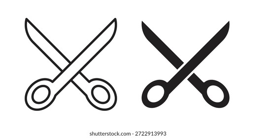 Colección de diseños de iconos de tijeras para móvil, ui, Web.