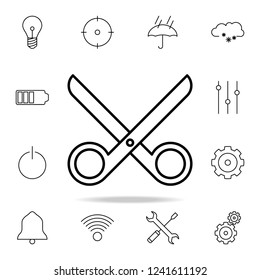scissors icon. Detailed set of simple icons. Premium graphic design. One of the collection icons for websites, web design, mobile app