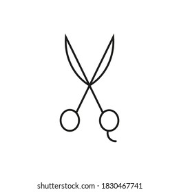 scissors icon element of barbershop icon for mobile concept and web apps. Thin line scissors icon can be used for web and mobile. Premium icon on white background