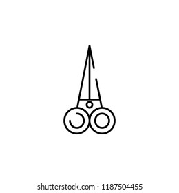 scissors icon. Element of construction for mobile concept and web apps illustration. Thin line icon for website design and development, app development