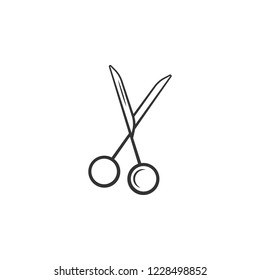 Scissors icon. Element of woman makeup icon for mobile concept and web apps. Detailed Scissors icon can be used for web and mobile