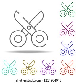 scissors icon. Elements of construction in multi color style icons. Simple icon for websites, web design, mobile app, info graphics