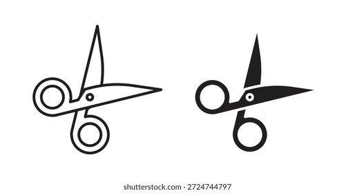 Scheren-Symbol. gefülltes Flachschild für mobiles Konzept und Webdesign