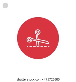  Scissors icon flat.