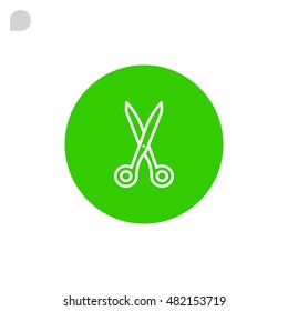  Scissors icon flat.