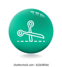  Scissors icon flat.