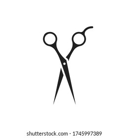 Scissors icon in flat, barber concept. Vector graphic illustration.