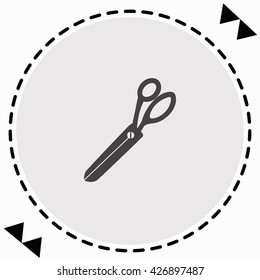Scissors icon Flat Design. Isolated Illustration.