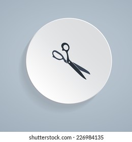 Scissors icon. Flat design style modern vector