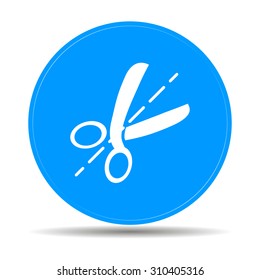 Scissors icon. Flat design style eps 10