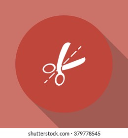 Scissors icon. Flat design style eps 10