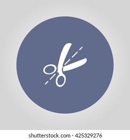 Scissors icon. Flat design style eps 10