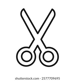 Scissors icon Flat simple outline